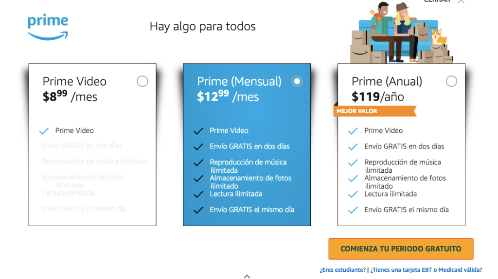 tarifa amazon premium